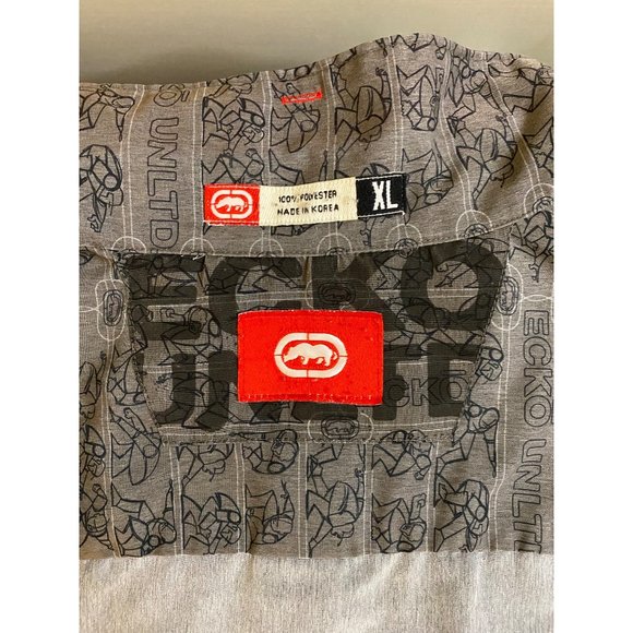 ECKO UNLTD Complex Silver Surfer Graphic Button Down Shirt XL Hip Hop Y2K- RARE - Picture 4 of 16